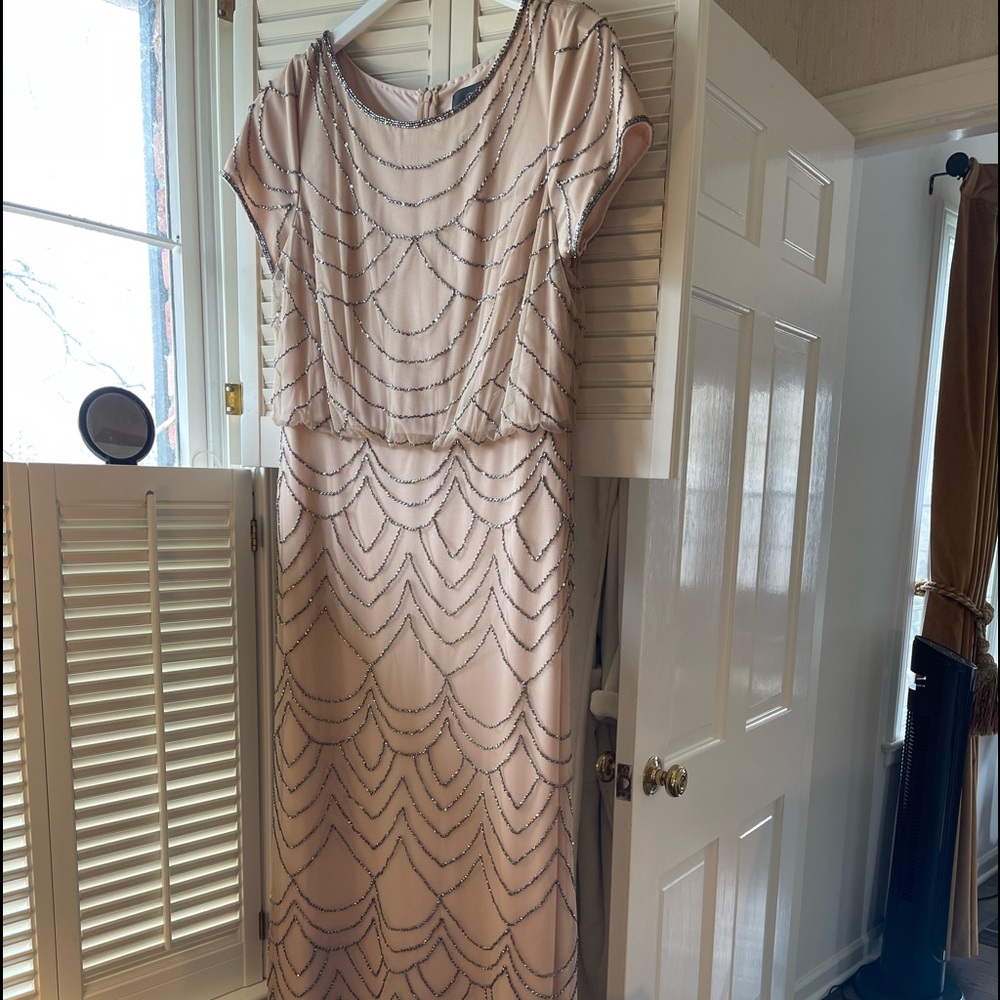 Beaded Blouson Gown  for wedding or prom . Worn one time only .